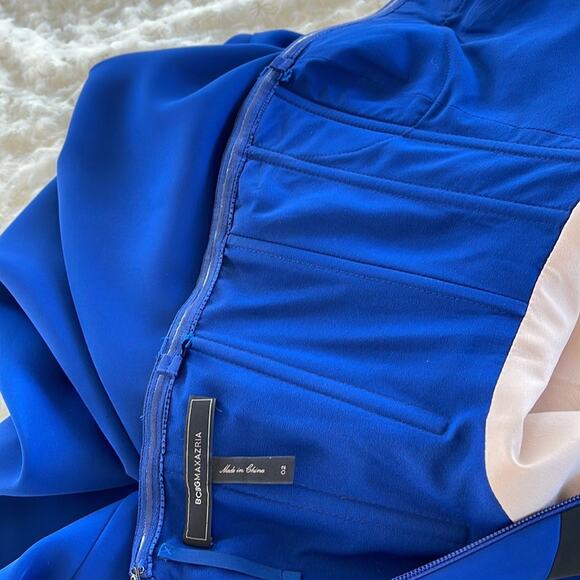 Bcbgmaxazria Audrianna Strapless Color Block Maxi Dress Size 2 - Picture 13 of 14